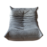 Grey velvet Togo model designed by Michel Ducaroy 1973