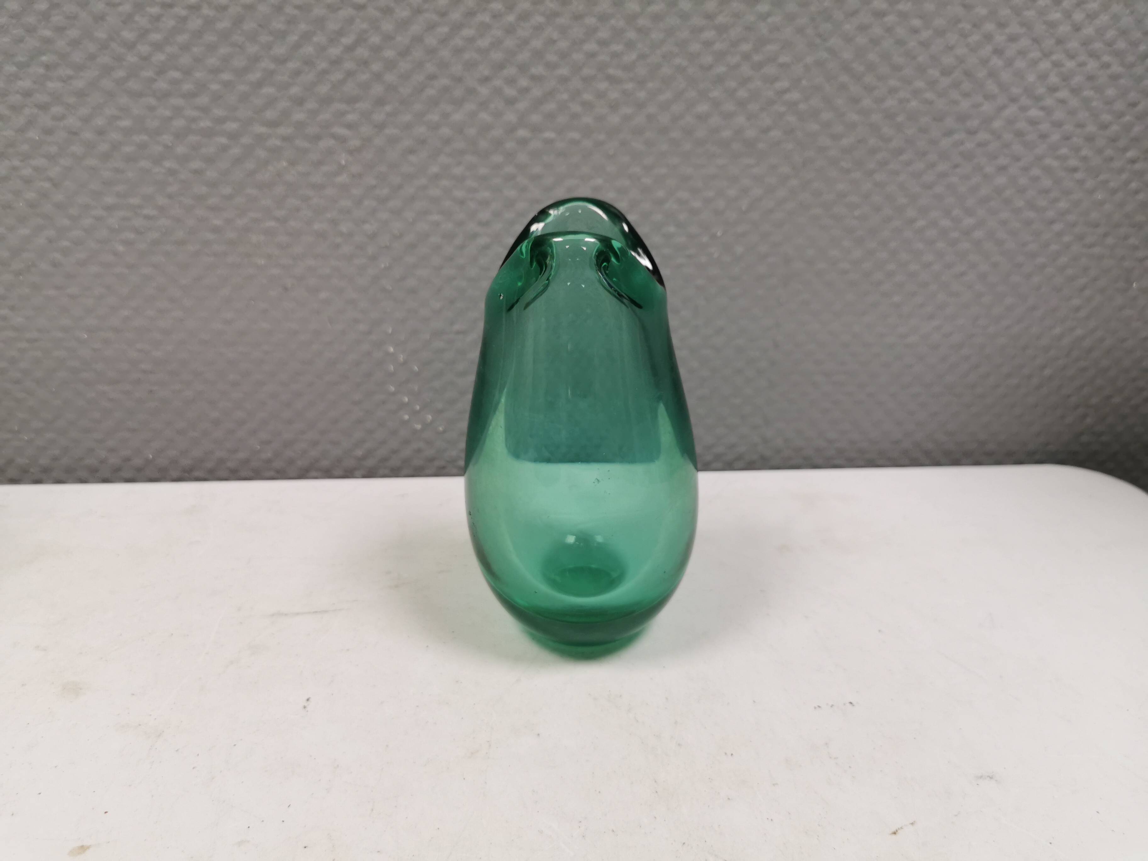 Extrêmement rare "torskemund/ cod mouth", vase - per lütken, holmegaard 1951