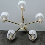 Lustre suspension Vintage Design Perplex 5 feux