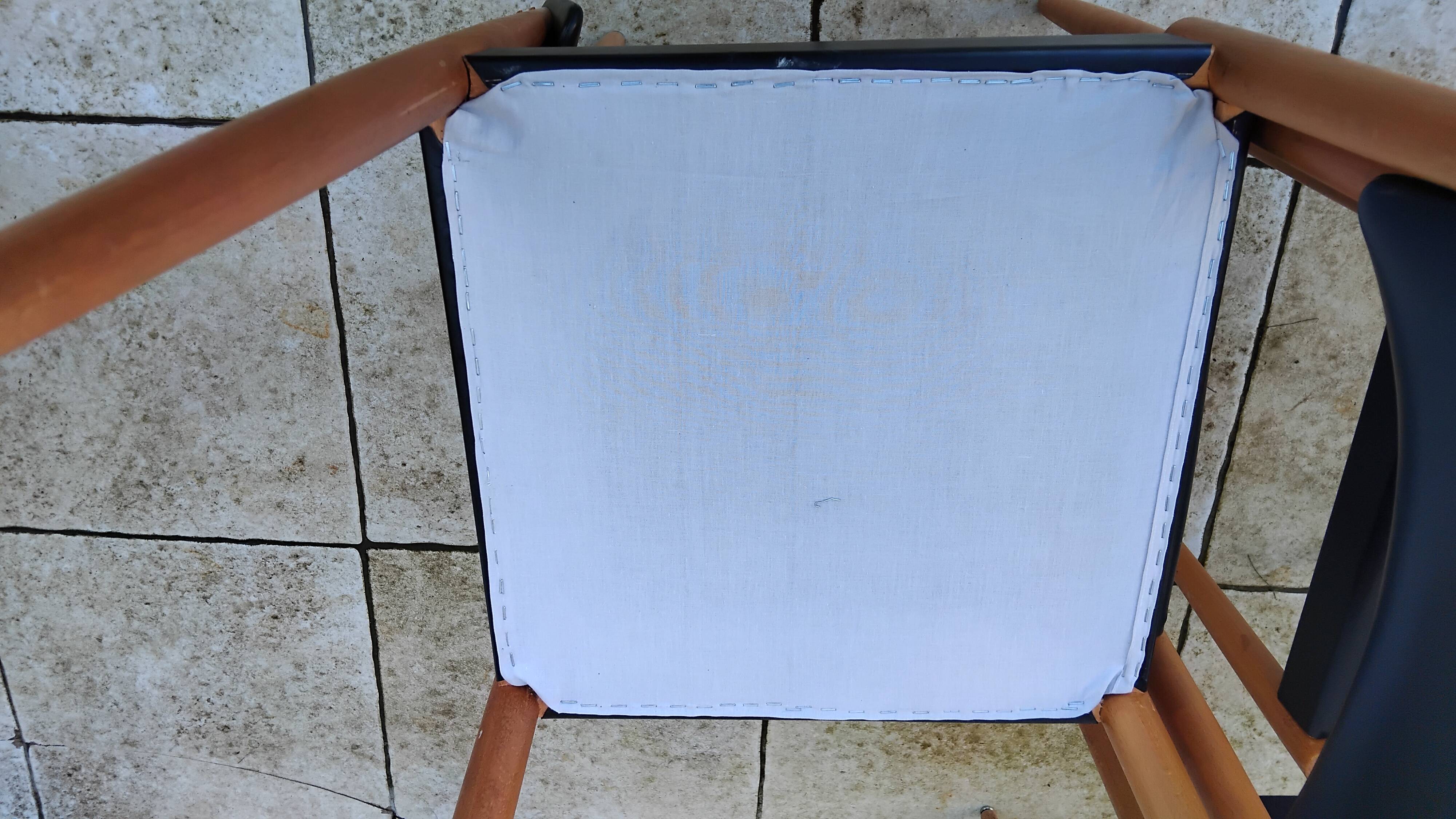 6 vintage faux leather and Scandinavian wood chairs