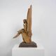 Abstract wooden sculpture attributed to Willi Soukop (1907-1995)