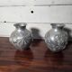 Pair of Art Deco vases in aluminium Signed