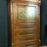Writing desk in walnut and marquetry