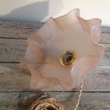 Pink opaline hanging lamp