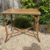 Rattan side table