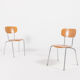 Set of 4 Danish school chairs from the 1960s