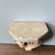 Small wall console shelf in vintage patinated plaster with baroque foliage