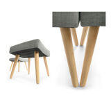 Pair of grey Scandinavian style stools from the "I love you etc."