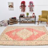 5x8 Red & Cream Turkish Rug 172x256Cm SK 21933