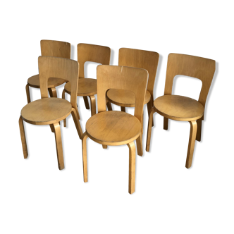 6 Alvar Aalto chairs