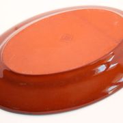Artisanal oval dish of Portugal in glazed and flowery clay
