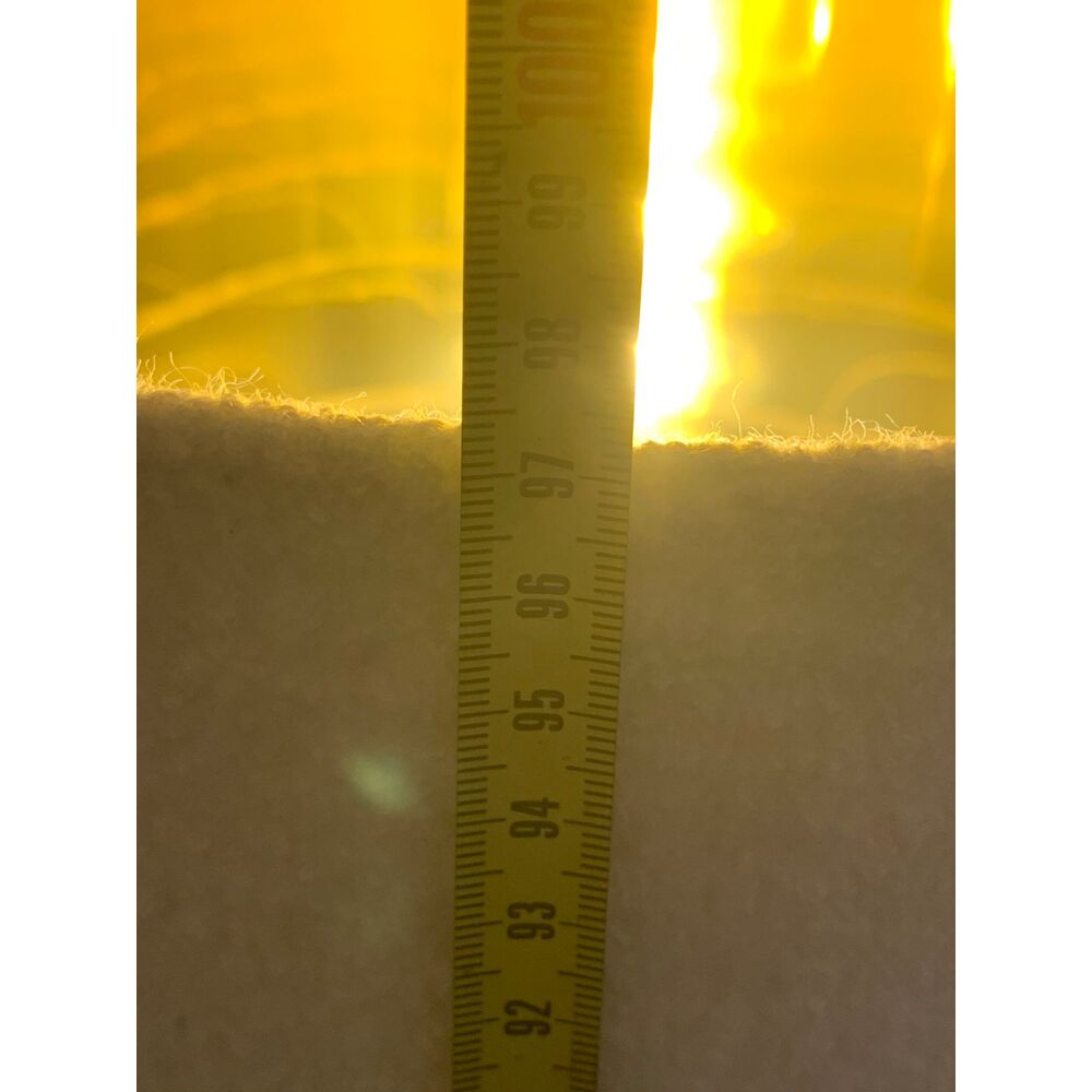 Amber and gold murano glass table lamps with bouclé lampshde