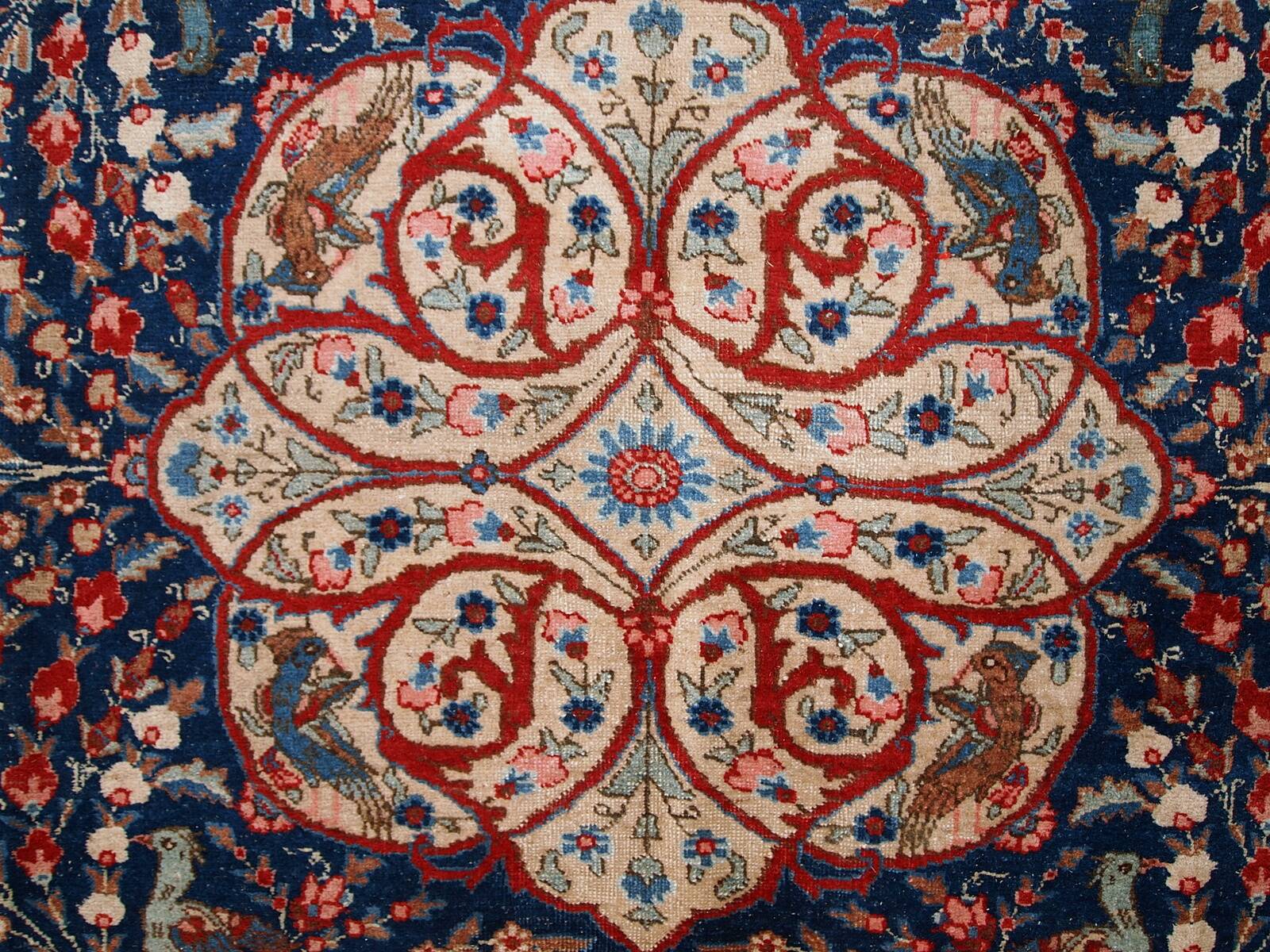 Tapis antique fait main Tabriz persan 190cm x 292cm (1920s)