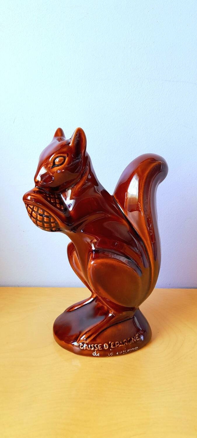 Advertising piggy bank squirrel savings bank