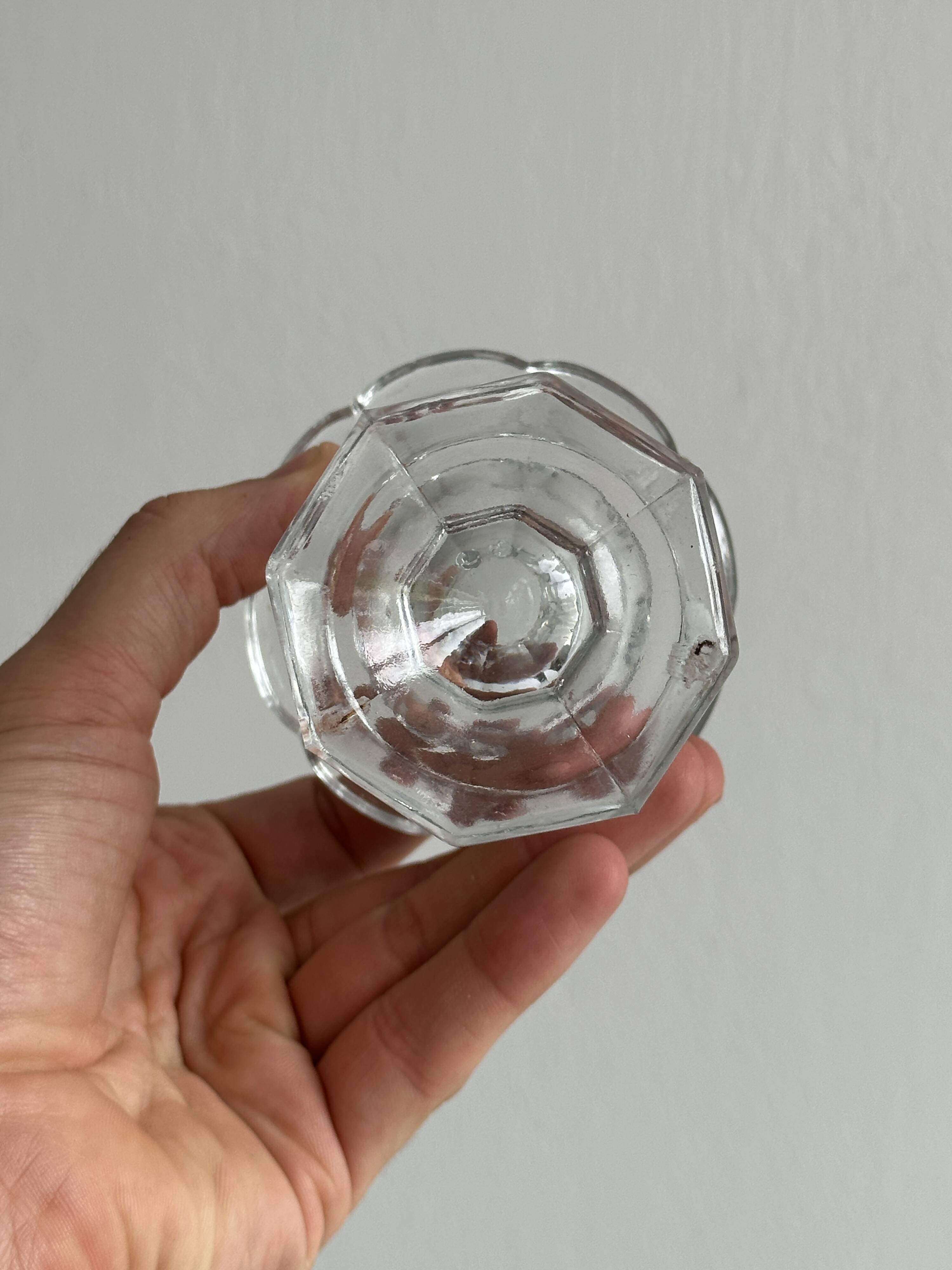 Duo de petits pots en verre épais