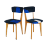 Chaises bois années 50