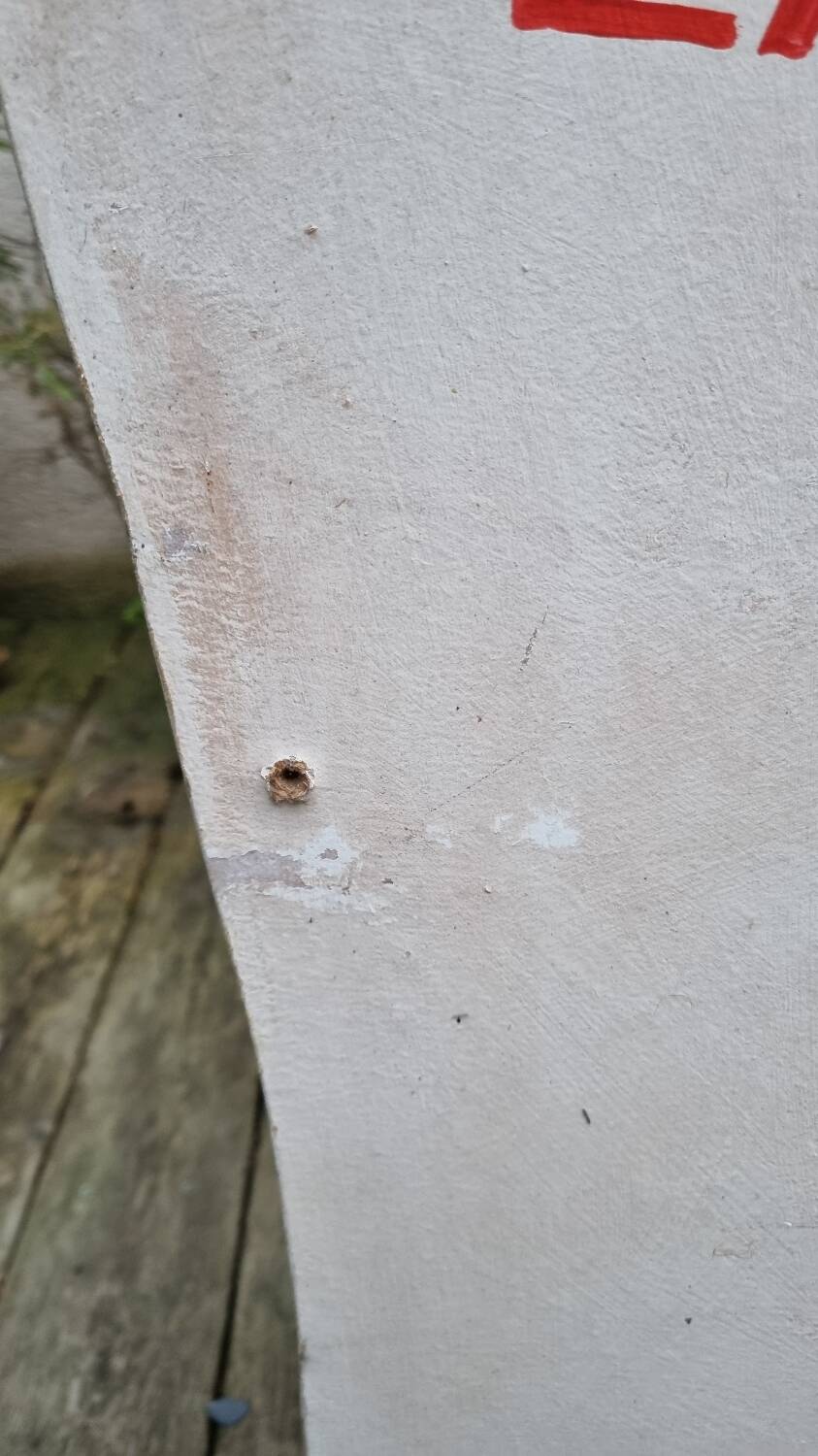 Very large old advertising panel or sign