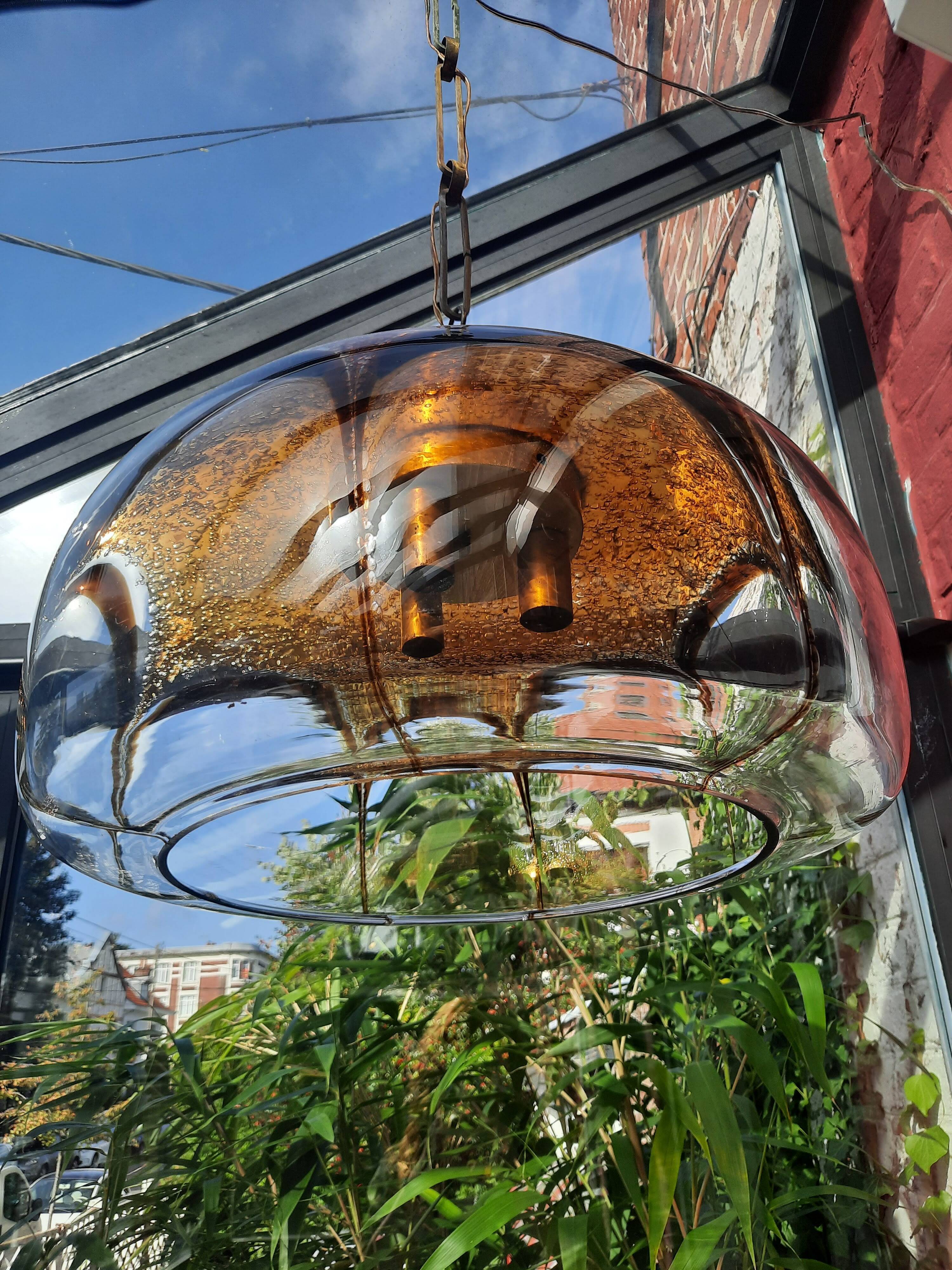 Globe Murano chandelier 70s vintage
