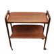 Rolling magazine rack in opal teak by Kleinmobel, 1960