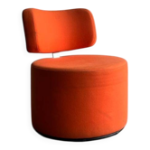 Mokka swivel armchair by SITS in orange fabric
