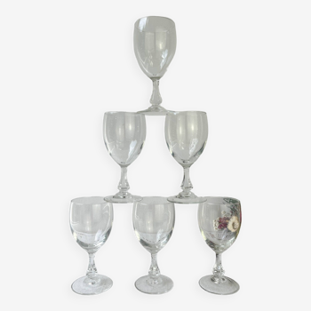 6 verres à vin rouge vintage