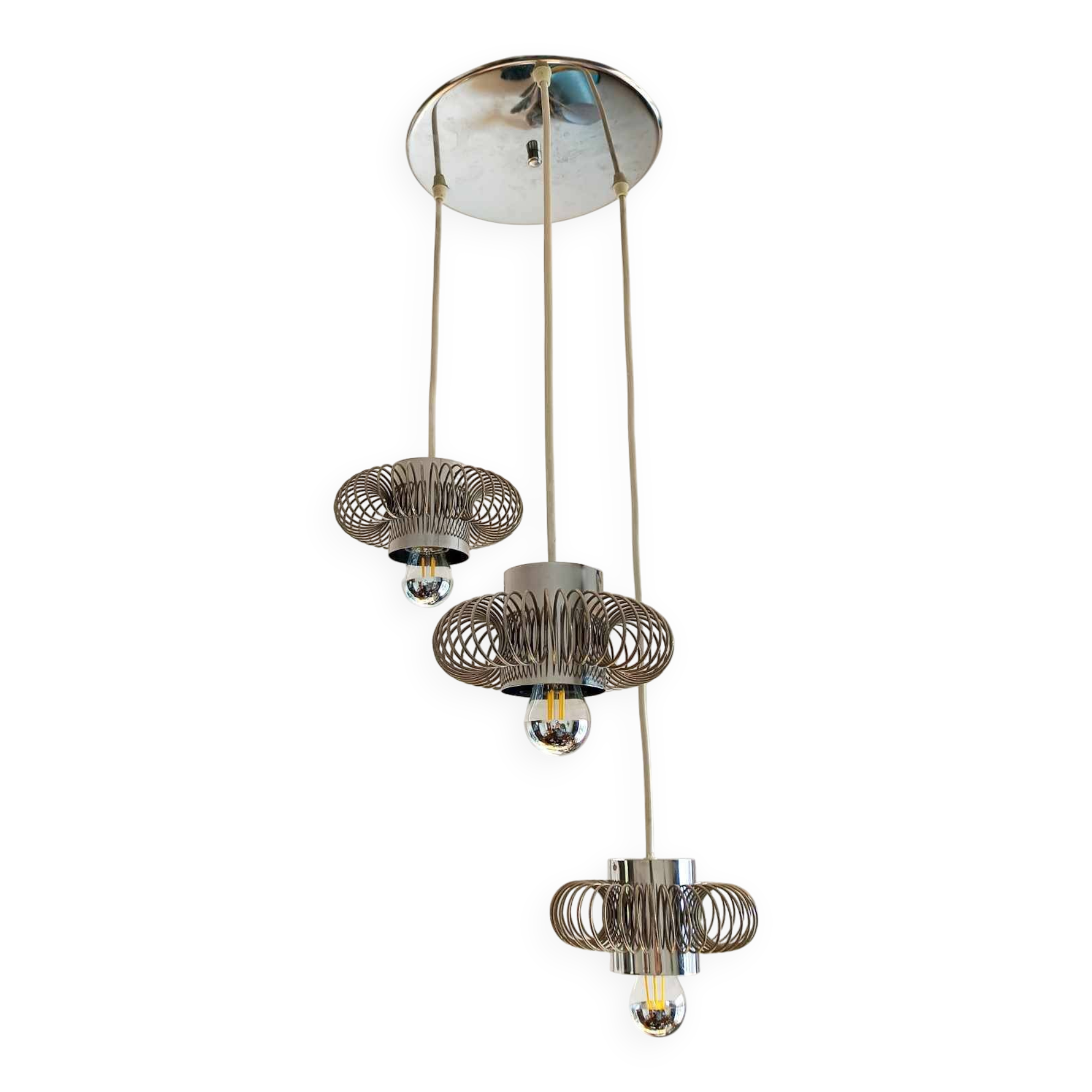 Lustre cascade space age Philippe Rogier 1970