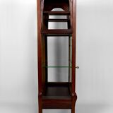 Art Nouveau Display Case, Bronzes and Carved Wood on a Lake Theme, 1900