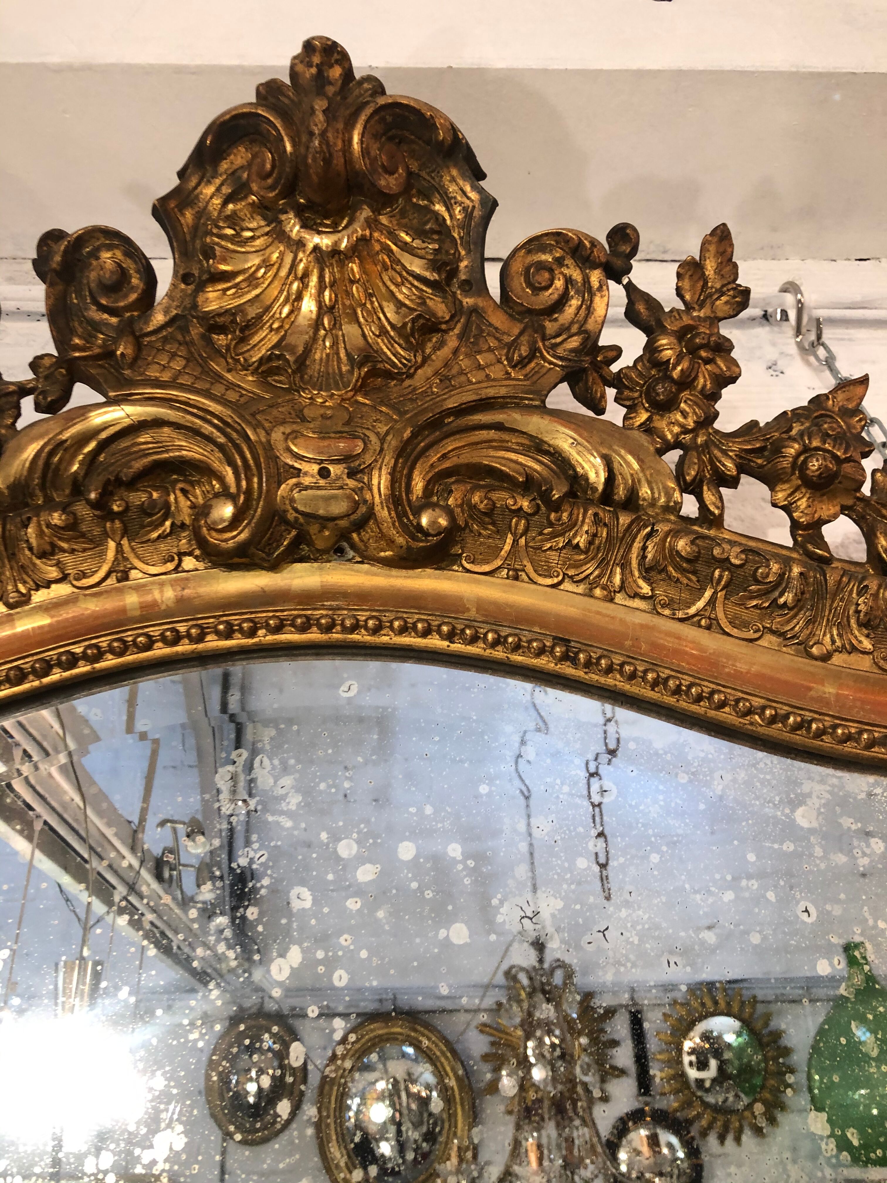 Louis XVl gilded mirror