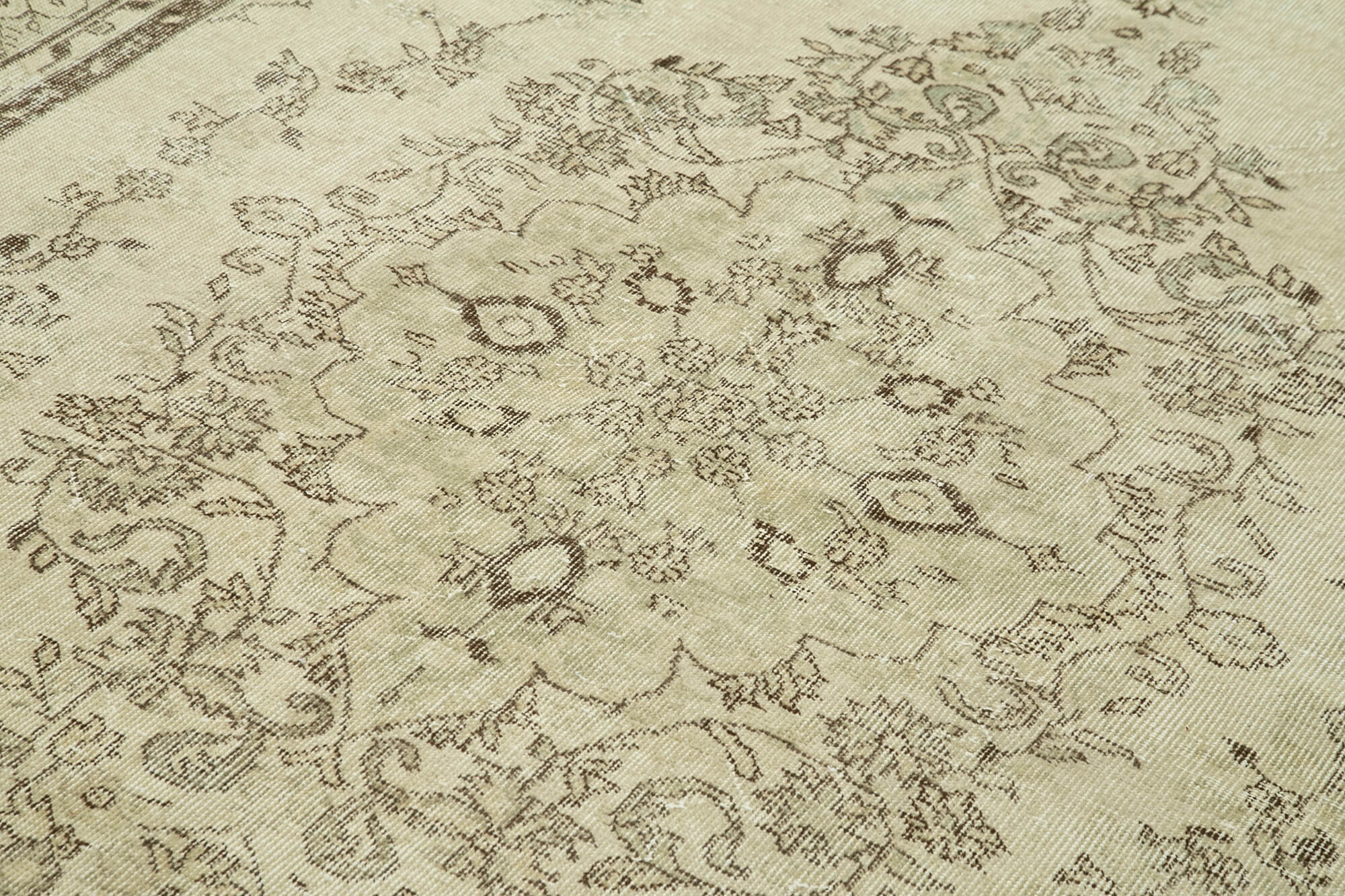 Hand-Knotted Wool Turkish Beige Rug 190 cm x 300 cm