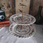 Ancien plats présentoir sur 2 niveaux made England Myott