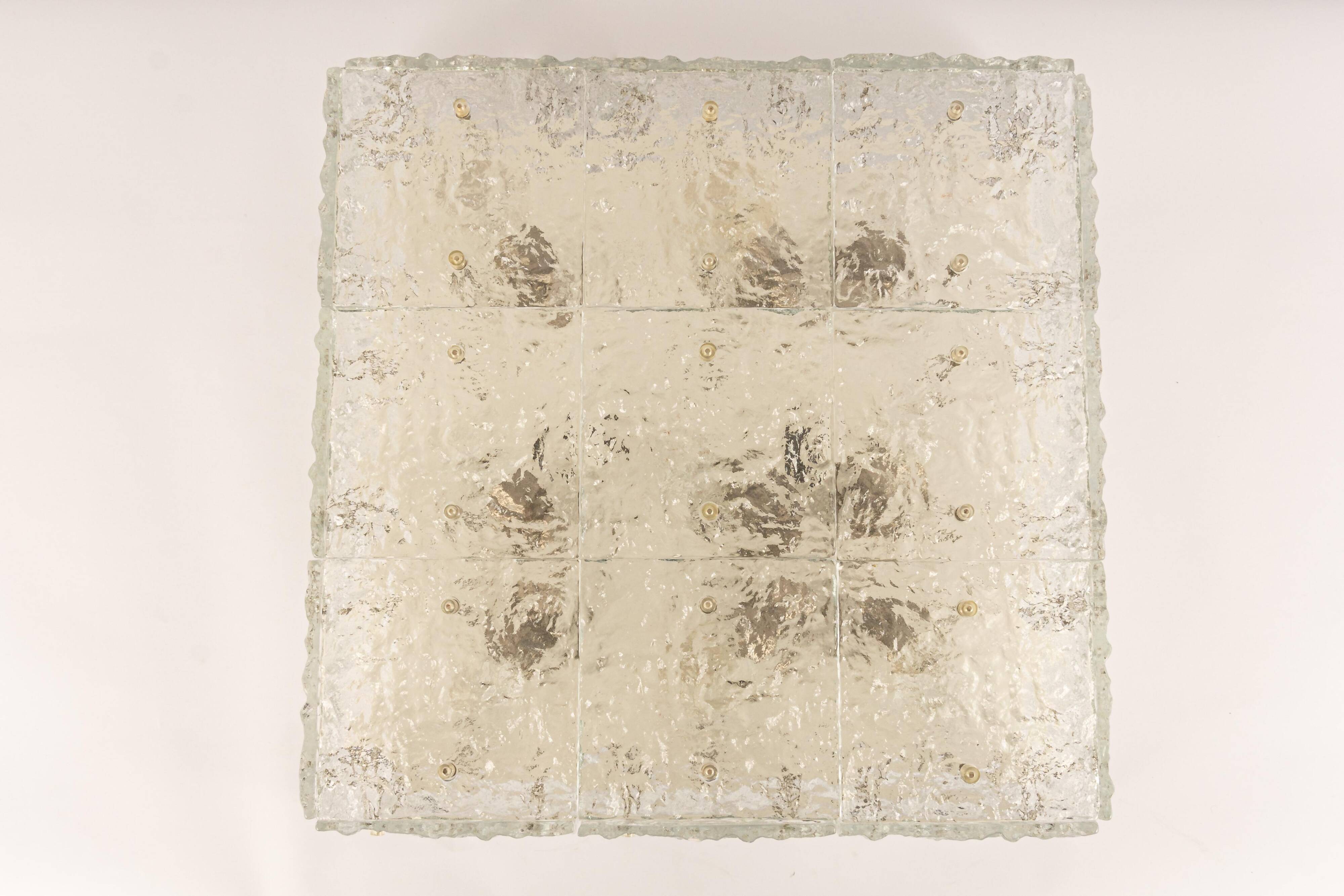 Large Murano glass ceiling light by Kalmar, Austria, 1960s.