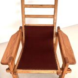 Salon de campagne italien en chêne avec nouveau revêtement en tissu bouclé, années 1970