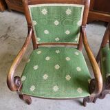 Set of 4 Empire style armchairs with cross