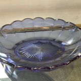 Val Saint Lambert cup in purple glass