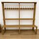 Vintage XL wooden coat rack with bench