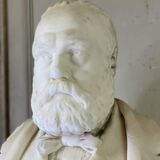 Buste en marbre de Carrare signé et daté Argenti Giosue 1886