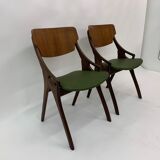 Set of 3 Danish dining chairs Arne Hovmand Olsen 1950