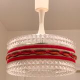 Glass and plexiglass pendant light, 1970