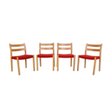4 chairs model 84 by Niels Otto Moller for Højbjerg, Denmark 1970s