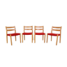 4 chaises modèle 84 de Niels Otto Moller pour Højbjerg, Danemark années 1970