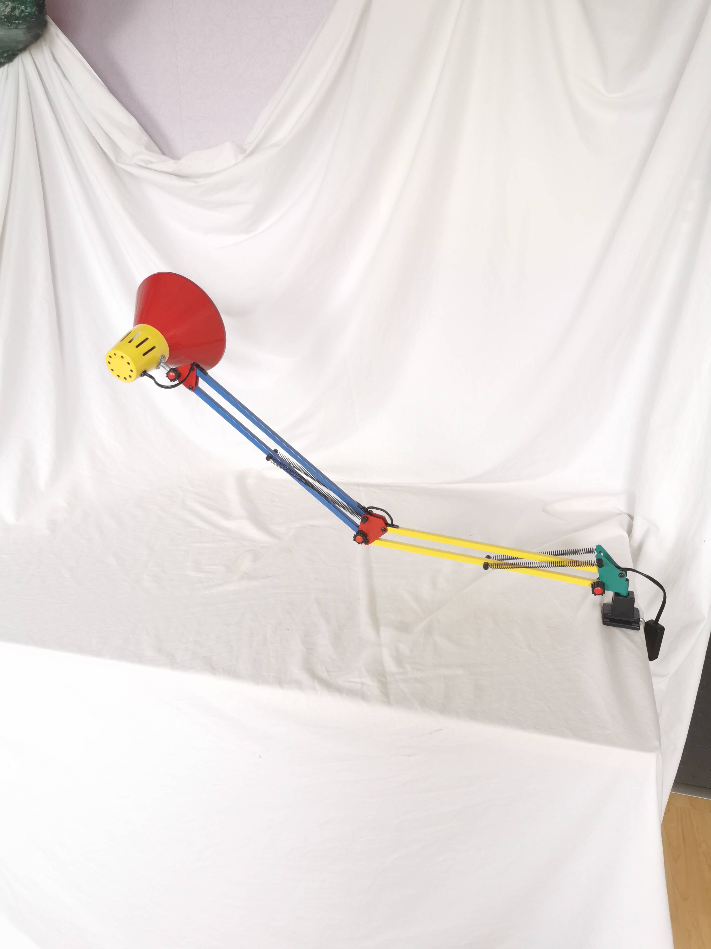 Architect lamp, articulated, multicolor, postmodern, 1980