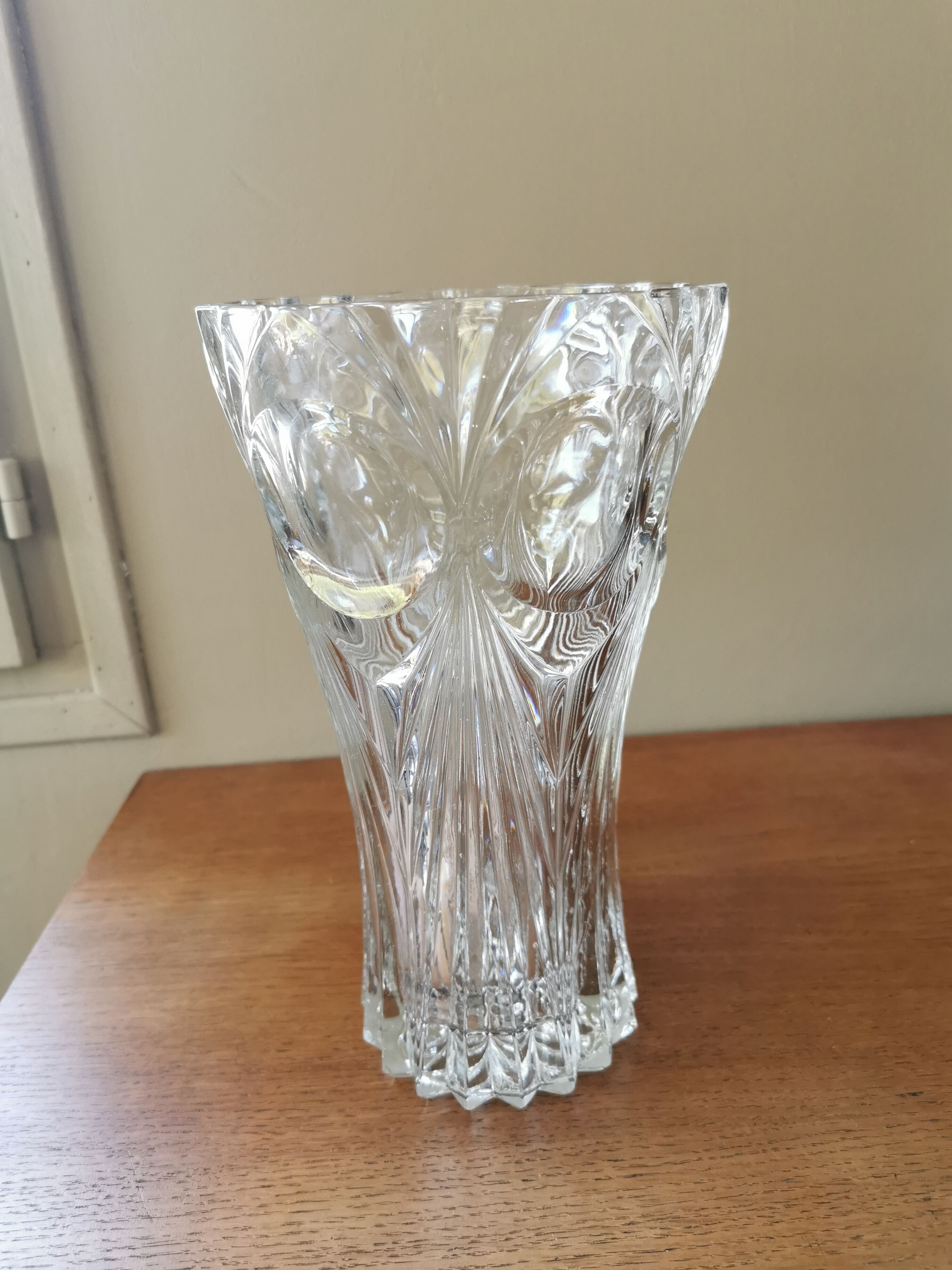 Vintage crystal art deco style vase