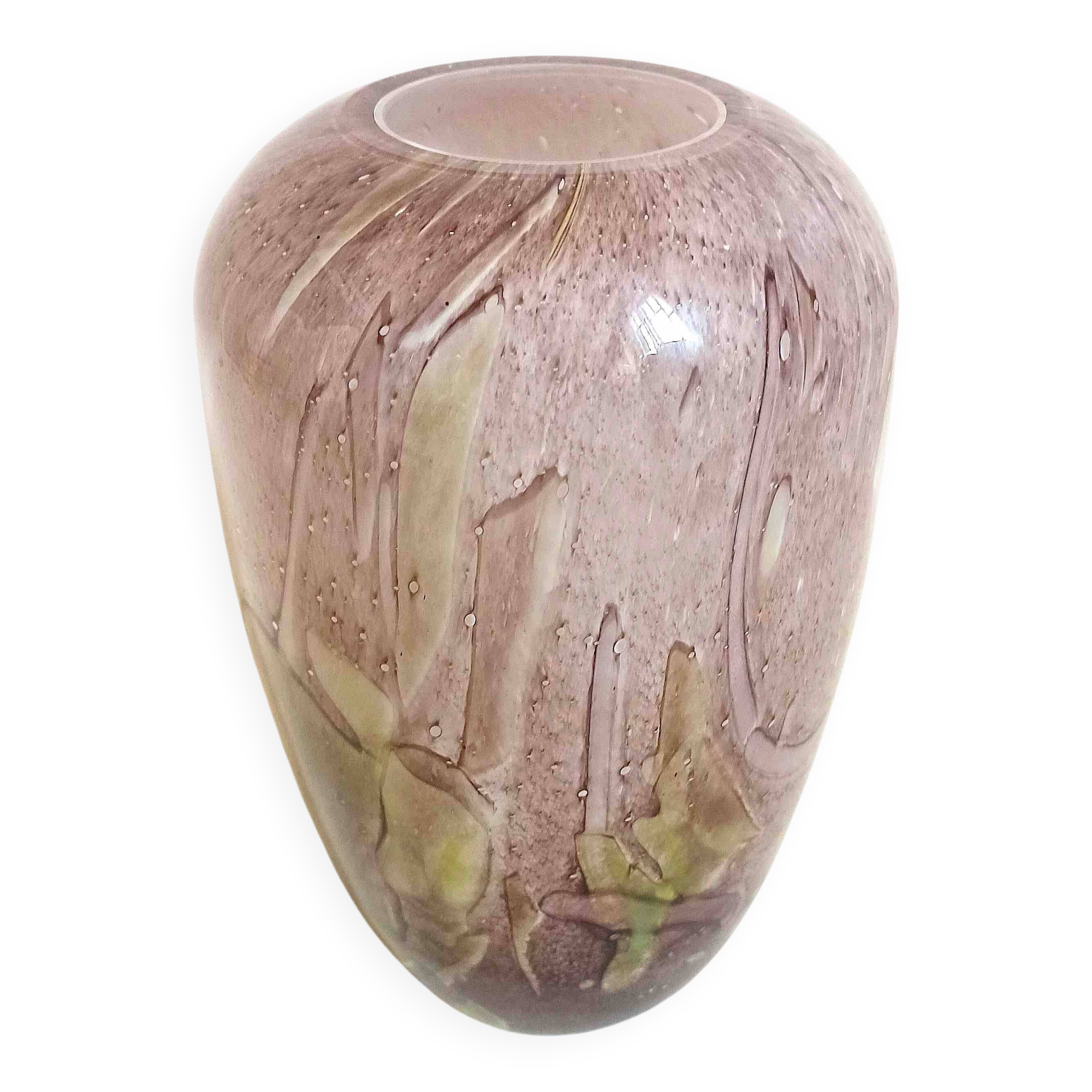 Vase signé La Rochère cristal Hauteur 25,8 cm