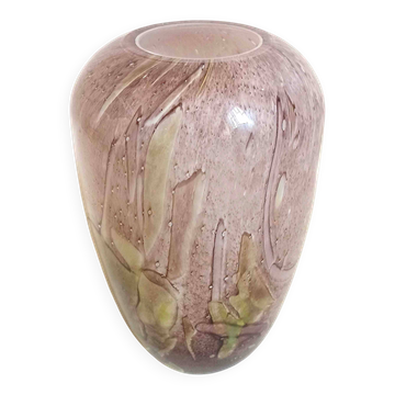 Vase signed La Rochère crystal Height 25.8 cm