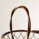 Woven wicker bassinet