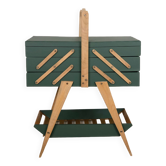 Reimagined vintage worker with cloven feet