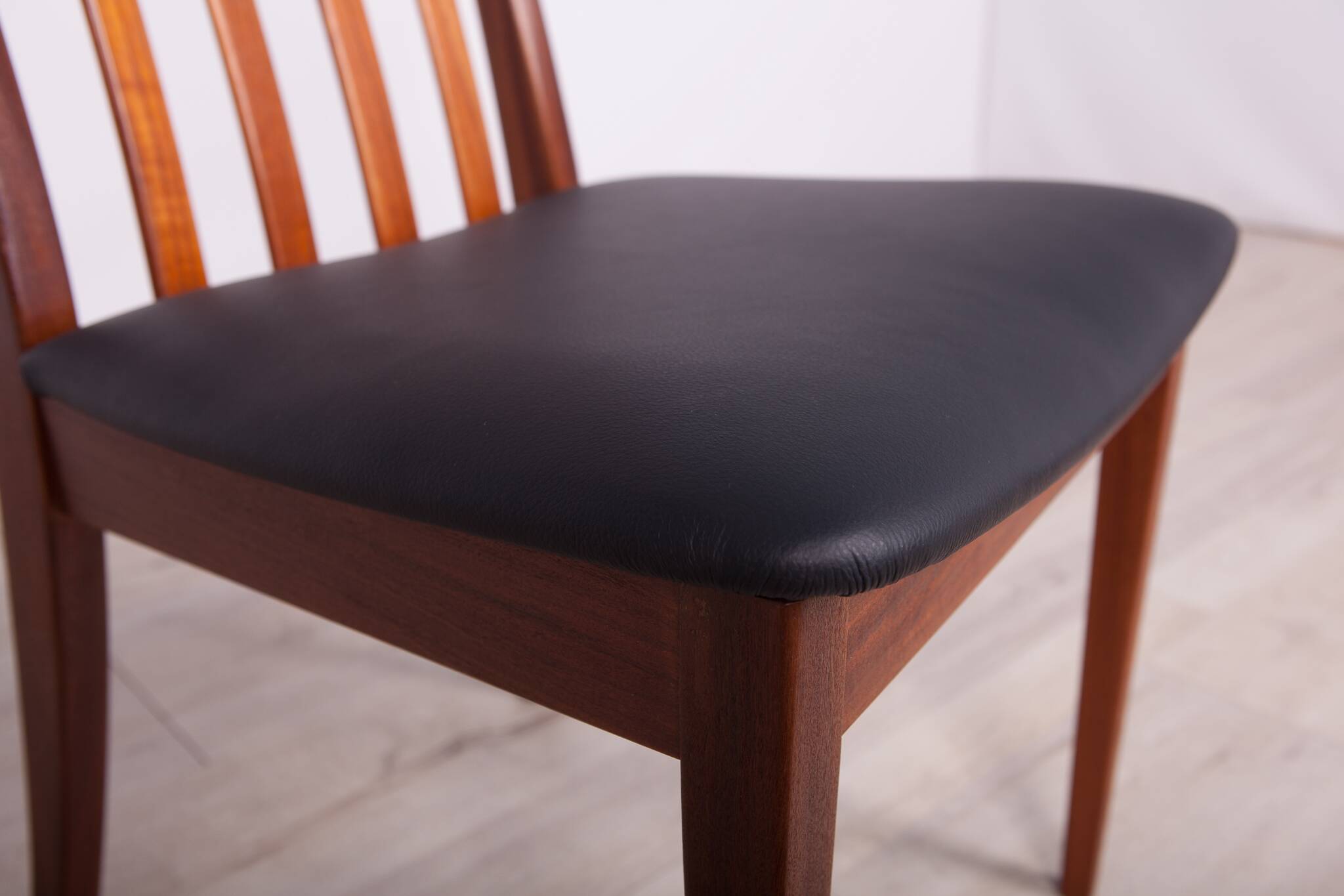 Vintage Teak & Leather Dining Chairs by Leslie Dandy for G-Plan, 1960s, Set of 4