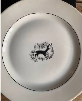 6 dessert plates in Limoges porcelain - Manufacture A. Vignaud