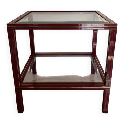 Table d'appoint verre et laiton