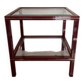 Table d'appoint verre et laiton
